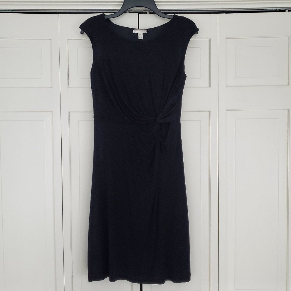 Dana Buchman Twist Waist Jersey Dress Black XS - Picture 1 of 7